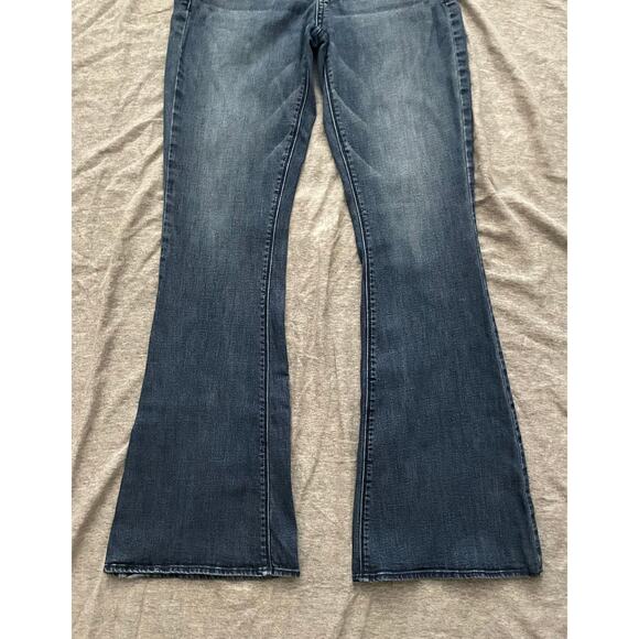 American Eagle Outfitter Womens Sz 6 Hi-Rise Stretch Bluewash Flare Denim jeans - Picture 5 of 13